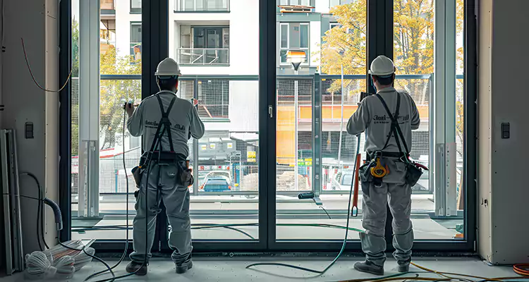 Patio Door Glass Replacement with Built-In Blinds in New Smyrna Beach, FL
