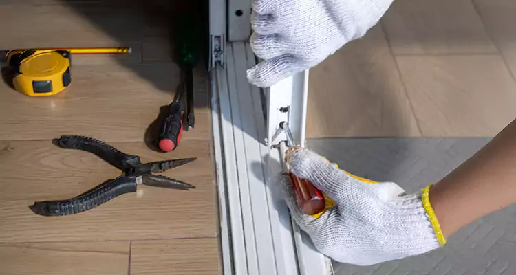 Backyard Sliding Door Track Repair in New Smyrna Beach, FL